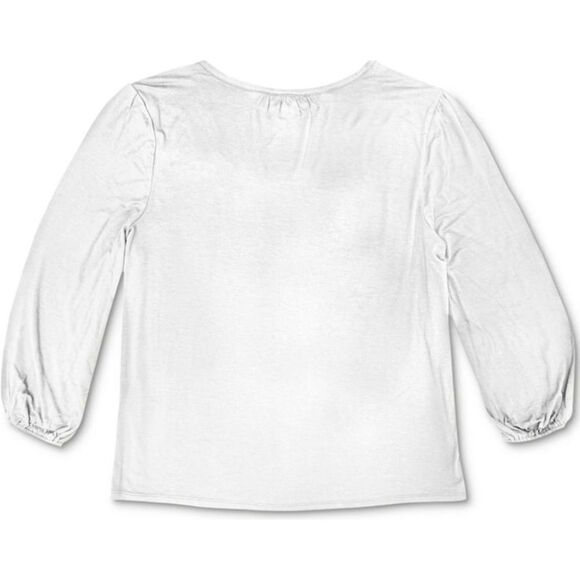 Style & Co Plus Size V-Neck Top Bright White 3X - Picture 2 of 3